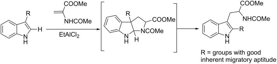 Synthesis of 2-substituted tryptophans via a C3- to C2-alkyl migration