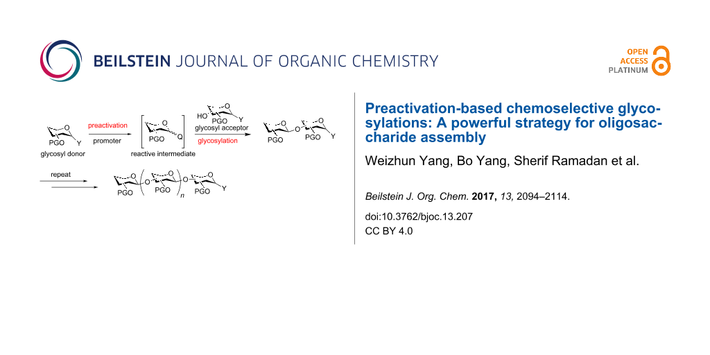 Bjoc Preactivation Based Chemoselective Glycosylations A Powerful Strategy For Oligosaccharide Assembly