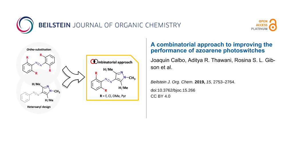 Bjoc A Combinatorial Approach To Improving The Performance Of Azoarene Photoswitches