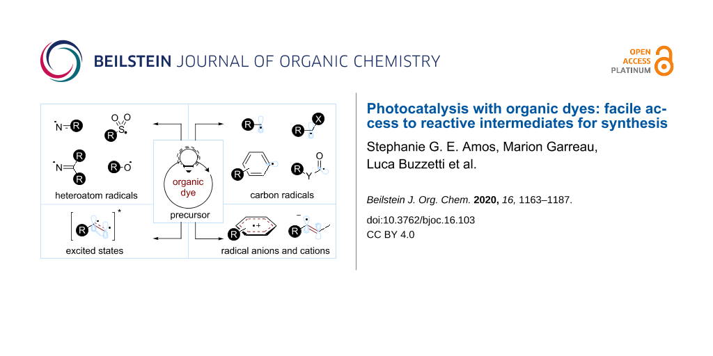 Bjoc Photocatalysis With Organic Dyes Facile Access To Reactive Intermediates For Synthesis