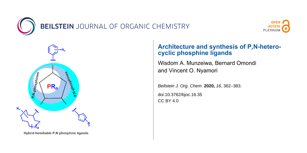 Bjoc Architecture And Synthesis Of P N Heterocyclic Phosphine Ligands